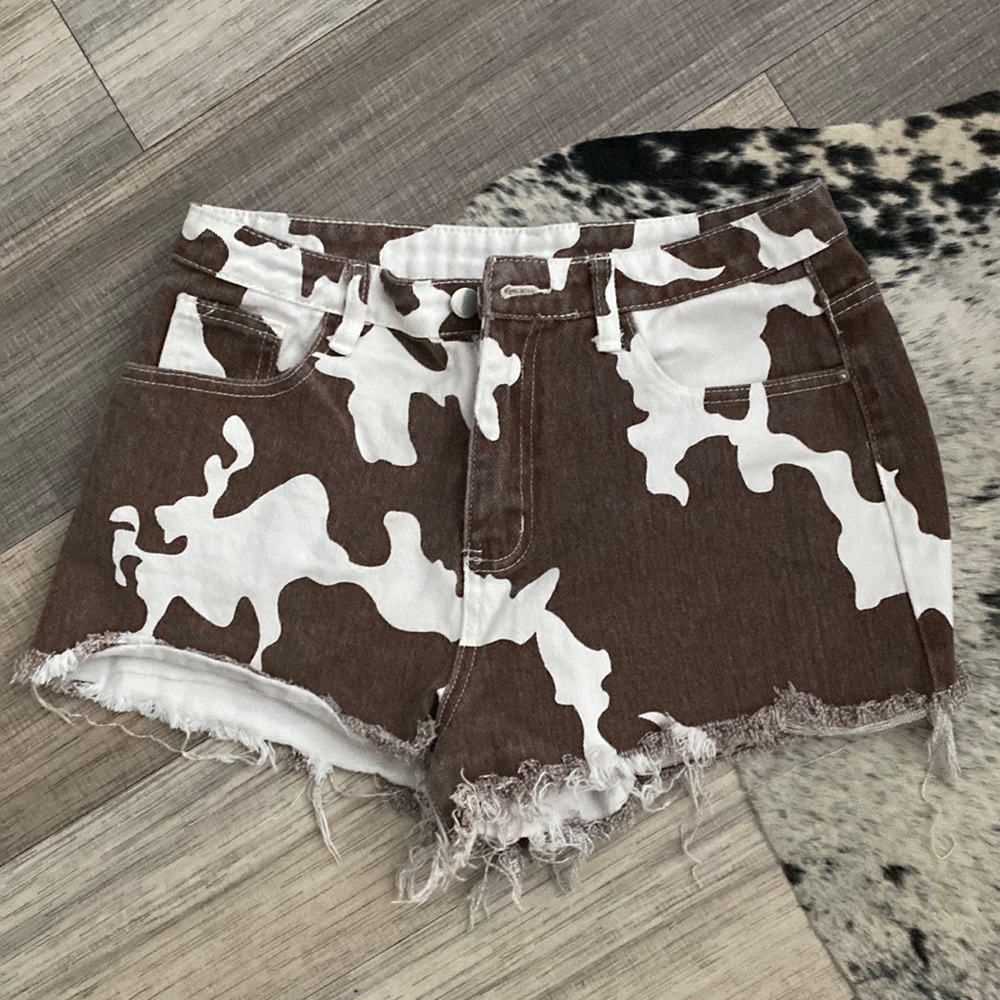 Shein Cow Print Shorts